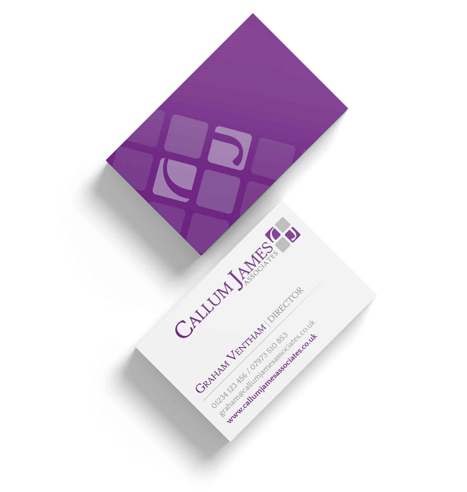 Callum James Associates business card design