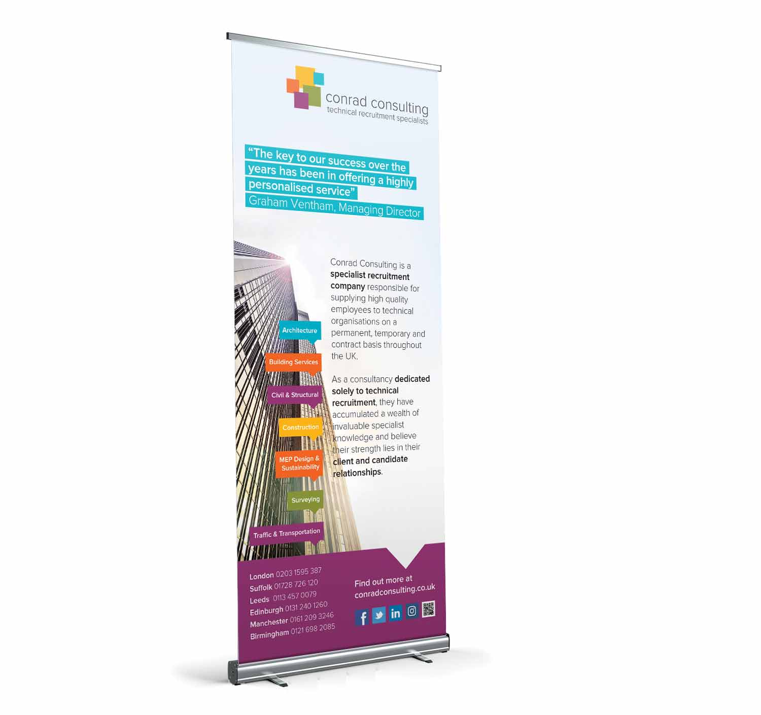 Conrad Consulting roller banner design