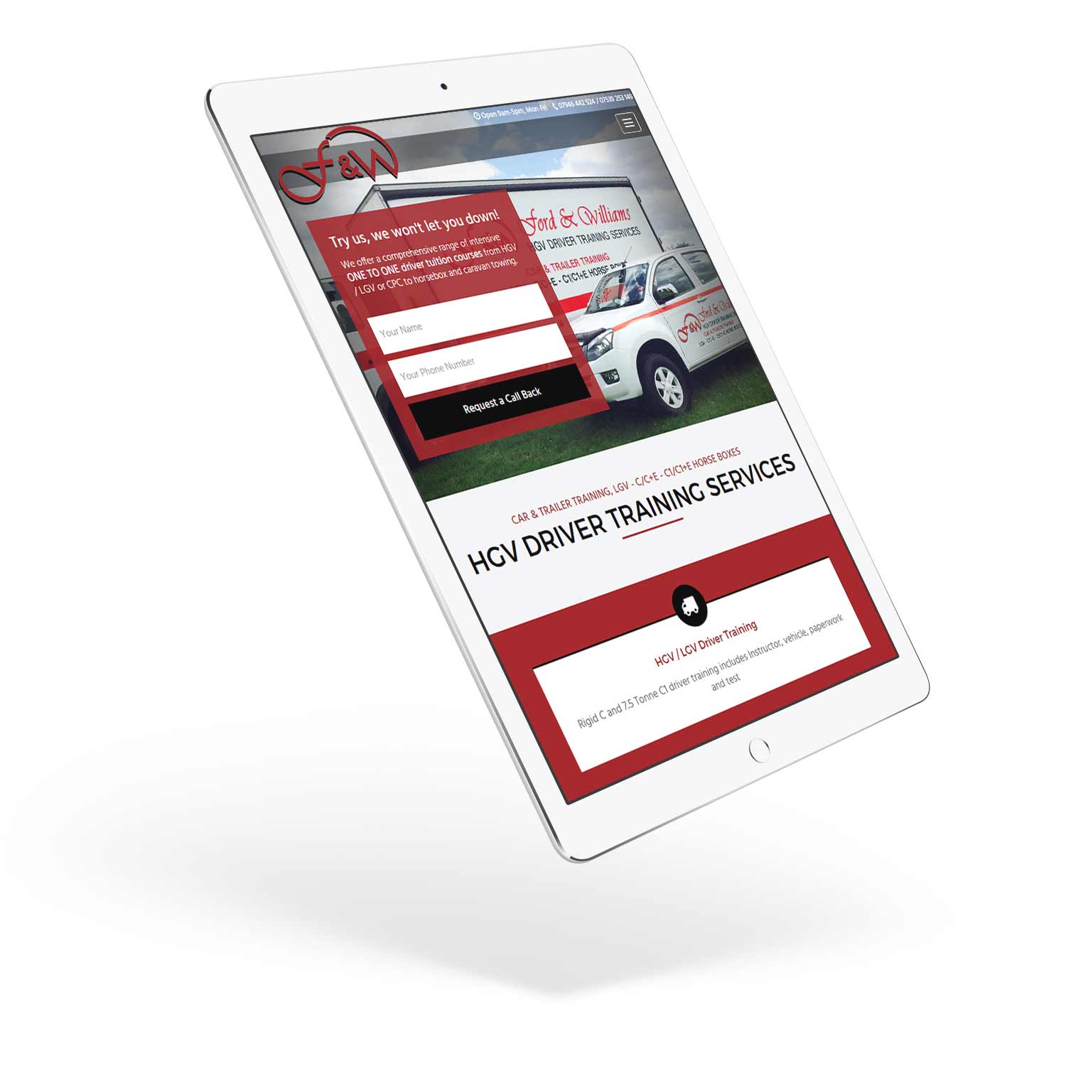 Responsive website design for Ford & Williams