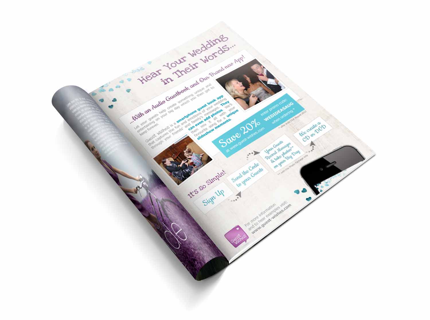 Guest Wishes full page advert design