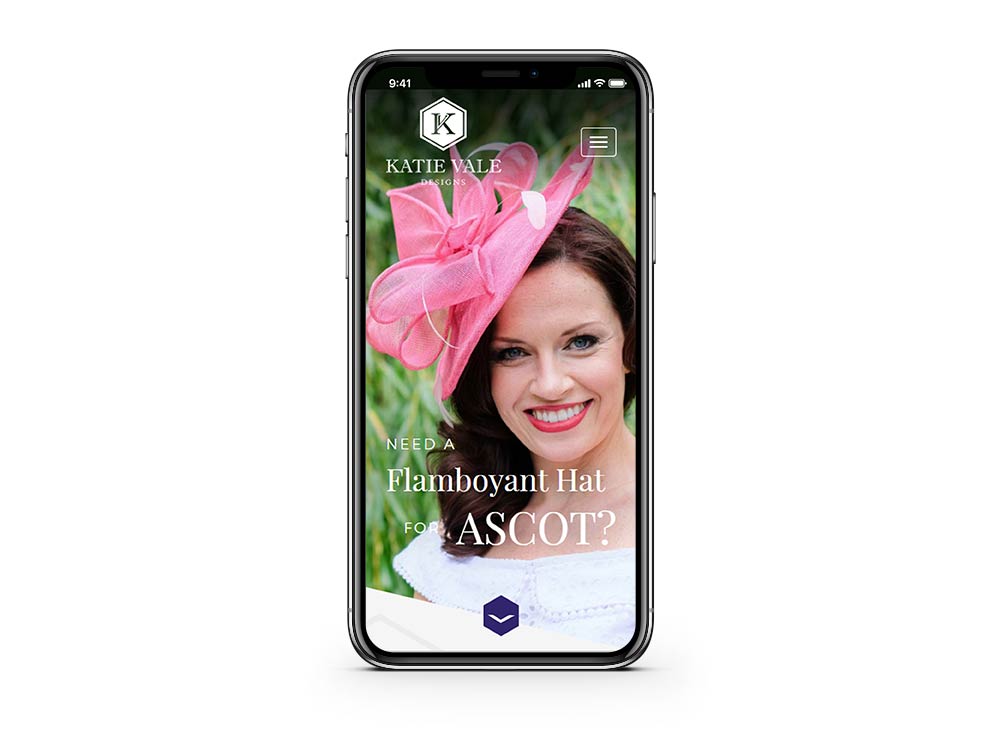 Katie Vale Designs: Responsive website design on iPhone X