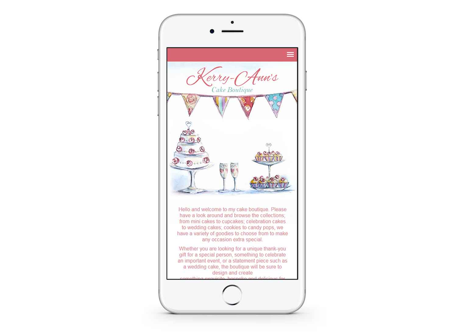 Kerry Ann's Cake Boutique responsive website design: www.kerryannscakeboutique.com
