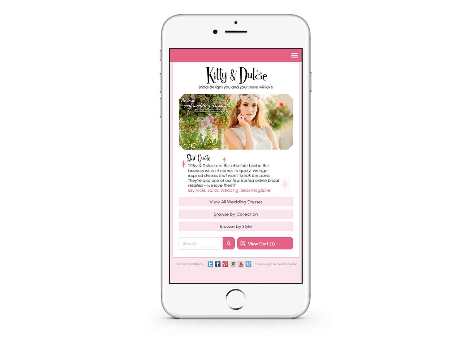 Kitty & Dulcie responsive website design: www.kittyanddulcie.com