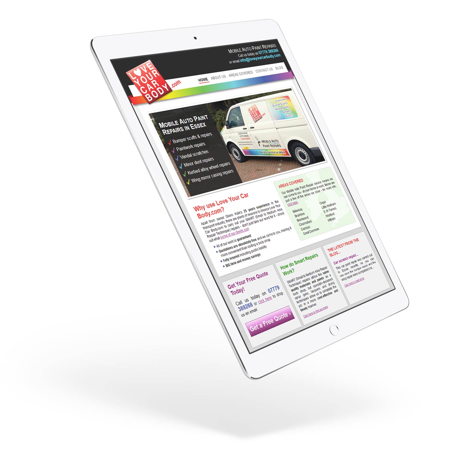 LoveYourCarBody.com responsive wesbite design: www.loveyourcarbody.com