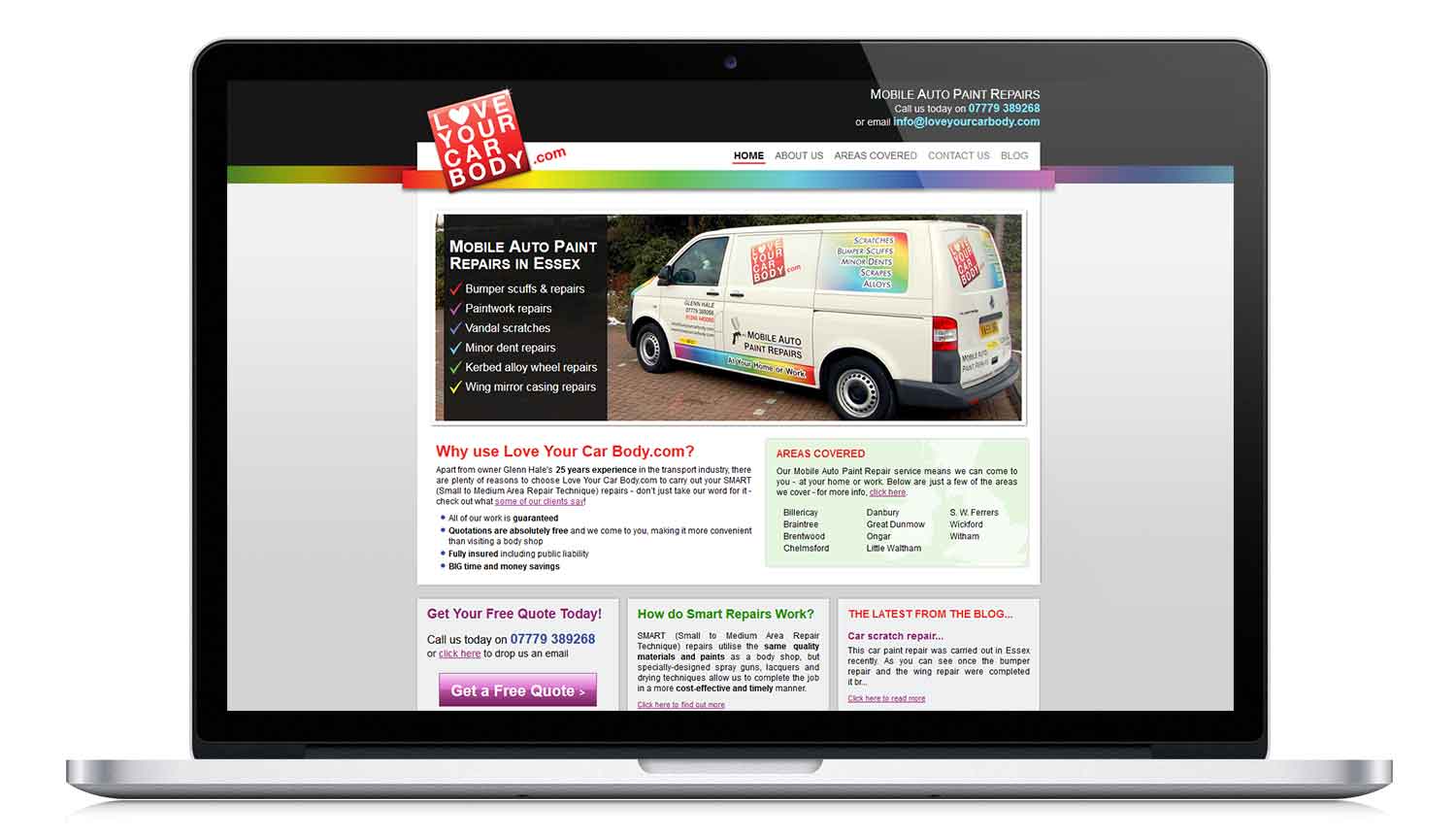 LoveYourCarBody.com responsive wesbite design: www.loveyourcarbody.com