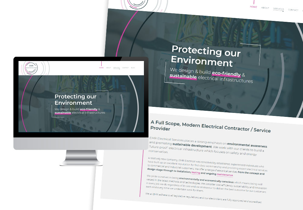 Responsive website design for EMR Electrical Services
