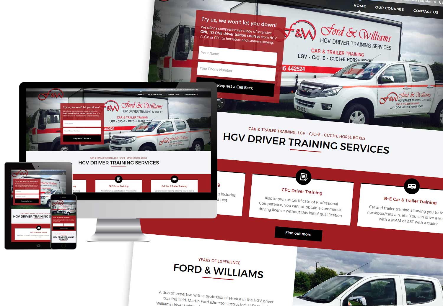 Responsive website design for Ford & Williams