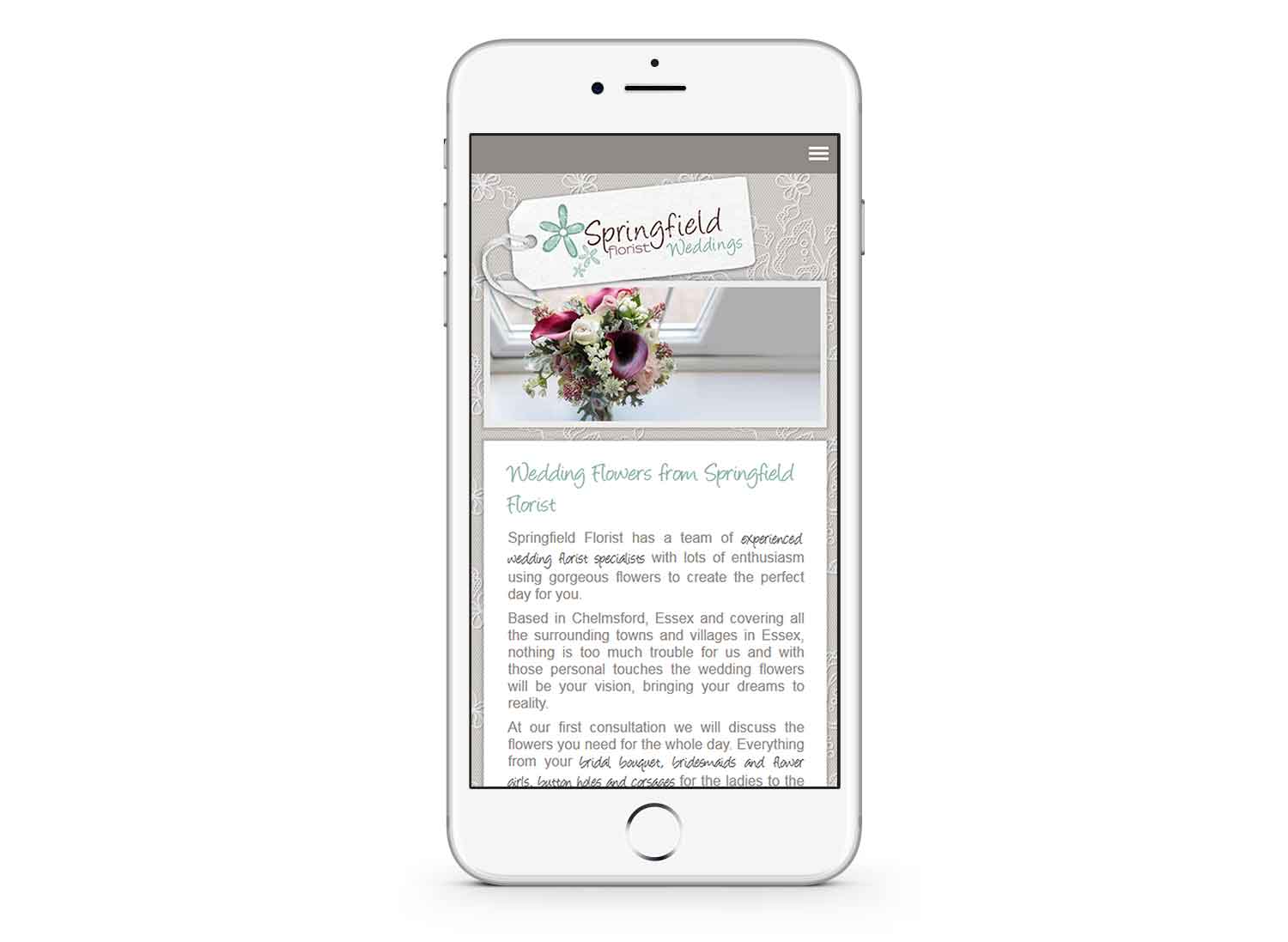 Springfield Florist Weddings responsive website design: www.springfieldfloristweddings.co.uk